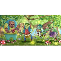 Los 4 músicos mágicos del bosque~. Traditional illustration, Character Design, Digital Illustration, Children's Illustration, and Narrative project by Samantha Rojas - 03.22.2023