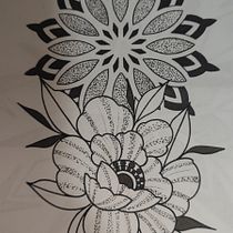 Mi proyecto del curso: Tatuaje botánico con puntillismo. Ilustração tradicional, Desenho de tatuagens e Ilustração botânica projeto de yo32mama - 23.03.2023
