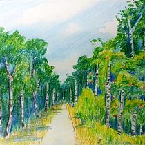 Mein Abschlussprojekt für den Kurs: Landschaften im Skizzenbuch: ein farbenfroher Ansatz. Un progetto di Bozzetti, Creatività, Disegno a matita, Disegno e Sketchbook di Katja Bader - 23.03.2023