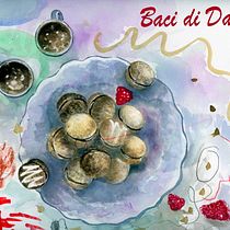 Il mio progetto del corso:  Gustose illustrazioni gastronomiche ad acquerello - Baci di Dama. Projekt z dziedziny Trad, c, jna ilustracja,  Sztuki piękne,  Malarstwo i Malowanie akwarelą użytkownika Manuela Domenica Rosso - 23.03.2023