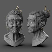 Mon projet du cours : Portrait 3D réaliste avec ZBrush et KeyShot. 3D, 3D Modeling, and 3D Character Design project by Sarah Mardirossian - 03.23.2023