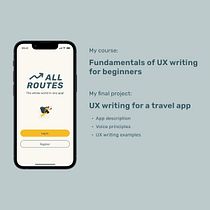 My project for course: Fundamentals of UX writing for beginners. UX / UI, Information Design, Cop, writing, and App Design project by Yuliya Perepechko - 03.27.2023