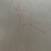 My project for course: Vibrant Portrait Drawing with Colored Pencils. Drawing, Portrait Drawing, Sketchbook, and Colored Pencil Drawing project by Lorraine Watt - 03.23.2023