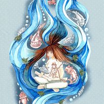 Mi proyecto del curso: Técnicas de acuarela para ilustraciones de ensueño. Traditional illustration, Drawing, Watercolor Painting, and Editorial Illustration project by Mariela Q. Duran - 03.23.2023