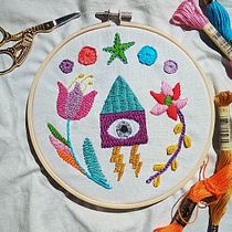 Mi proyecto del curso: Bordado contemporáneo con puntos tradicionales mexicanos. Een project van Craft, Borduurwerk, Textiel y Textielontwerp van laws - 24.03.2023