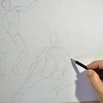Meu projeto do curso: Desenho anatômico para principiantes. Fine Arts, Sketching, Pencil Drawing, Drawing, Realistic Drawing, and Figure Drawing project by Marco Meneghetti - 03.24.2023