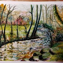 Mi proyecto del curso: Pintura de paisajes realistas con acuarela . % Angelika Villalta Soto tarafından hazırlanan Güzel sanatlar, Tablo, Eskiz çizimi, Sulubo, a Resim, Doğalcı İllüstras, Ve on projesi - 03.24.2023