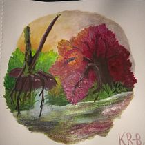 My project for course: Fantasy Landscapes with Watercolor & Gouache. Un progetto di Belle arti, Pittura, Pittura ad acquerello, Illustrazione naturalistica e Pittura gouache di krobats - 24.03.2023