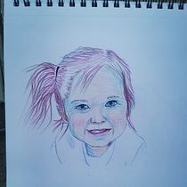 My project for course: Vibrant Portrait Drawing with Colored Pencils. Drawing, Portrait Drawing, Sketchbook, and Colored Pencil Drawing project by Kathy Stoll - 03.24.2023