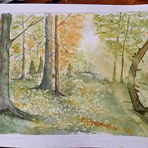 My project for course: Dreamy Watercolor Landscapes: Paint with Light. Un projet de Peinture , et Aquarelle de Sissel - 21.03.2023