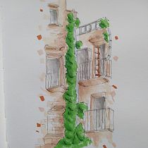 Il mio progetto del corso: Disegno architettonico espressivo con pennarelli colorati. Sketching, Drawing, Architectural Illustration, Sketchbook & Ink Illustration project by Vito - 03.25.2023