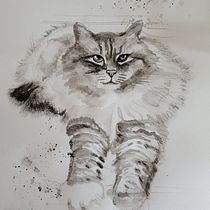 My project for course: Expressive Animal Portraits in Watercolor. Un progetto di Illustrazione tradizionale, Pittura ad acquerello, Disegno realistico e Illustrazione naturalistica di yzlotsky - 25.03.2023