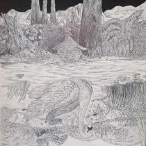 Il mio progetto del corso: Illustrazione di favole con penna e inchiostro (The ugly duckling) . Projekt z dziedziny  R, sunek,  R, sunek art, st, czn,  R i sunek atramentem użytkownika Roberto Grillo - 25.03.2023