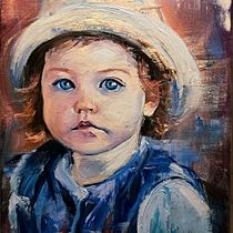 Mein Abschlussprojekt für den Kurs: Moderne Porträtmalerei mit Ölfarben. Ilustração tradicional, Artes plásticas, Pintura, e Pintura a óleo projeto de Elisabeth Neubert - 25.03.2023