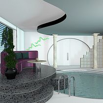 My project for course: 3D Interior Visualizations: Design Retro Spaces in Cinema 4D. 3D, Modelagem 3D, e Arquitetura digital projeto de zlatapejic73 - 26.03.2023