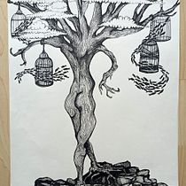 My project for Surrealistic Fineliner Illustration Ein Projekt aus dem Bereich Traditionelle Illustration, Zeichnung, Realistische Zeichnung, Artistische Zeichnung und Illustration mit Tinte von Sla Sindjelic - 26.03.2023
