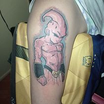 Majin boo full color. Un progetto di Illustrazione tradizionale, Disegno, Illustrazione digitale, Design di tatuaggi, Disegno digitale e Design di Oscar Villalon - 27.03.2023