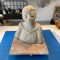 Mijn project van de cursus: Inleiding tot figuratief beeldhouwen met klei. Artes plásticas, e Escultura projeto de elke_21 - 27.03.2023