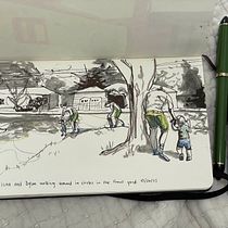 My project for course: Urban Sketching: Capture Your City in Motion Ein Projekt aus dem Bereich Traditionelle Illustration, Skizzenentwurf, Zeichnung, Sketchbook und Illustration mit Tinte von DiGa Me - 27.03.2023