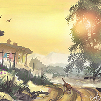 My project for course: Digital Background Painting for Animation. Projekt z dziedziny Trad, c, jna ilustracja,  Animacja, Ilustracja c, frowa, Malarstwo c i frowe użytkownika kranjit33 - 15.03.2023