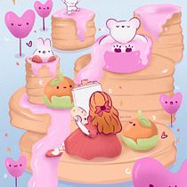 Meu projeto do curso: Design de mundos kawaii: crie ilustrações alegres. Un proyecto de Diseño de personajes, Ilustración digital y Manga de Helen Morschel - 27.03.2023