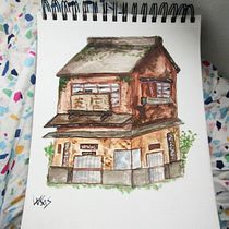 Meu projeto do curso: Desenho arquitetônico expressivo com marcadores coloridos. Sketching, Drawing, Architectural Illustration, Sketchbook & Ink Illustration project by Lucas Adryan - 03.28.2023