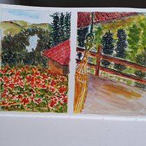 Meu projeto do curso: Caderno de viagem em aquarela. Watercolor Painting, and Sketchbook project by Flávia - 03.27.2023
