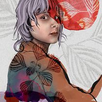 My project for course: Illustrated Portraits with Procreate. Projekt z dziedziny Trad, c, jna ilustracja, Grafika wektorowa, Ilustracja c, frowa i Portret użytkownika flo-seg-213 - 29.03.2023