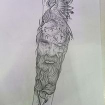 Proyecto final del curso: Técnicas de tatuaje blackwork con línea fina. Tattoo Design project by Antonio Romero - 03.18.2023