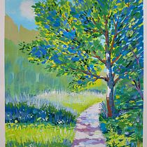 Mi proyecto del curso: Pintura de paisajes con gouache para principiantes. Fine Arts, Painting, Naturalistic Illustration, and Gouache Painting project by Katarzyna Śpiewak - 03.29.2023