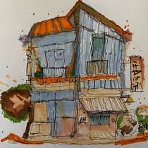 My project for course: Expressive Architectural Sketching with Colored Markers. Sketching, Drawing, Architectural Illustration, Sketchbook & Ink Illustration project by Jose Colon - 03.29.2023