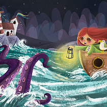 Meu projeto do curso: Ilustração infantil com Procreate: crie cenas mágicas. Ilustração tradicional, Ilustração digital, Ilustração infantil, Pintura digital, e Álbum ilustrado projeto de Juliana Diógenes - 29.03.2023
