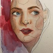 My project for course: Illustrated Portrait in Watercolor. Un projet de Illustration traditionnelle, Beaux Arts, Peinture, Dessin, Aquarelle, Dessin de portrait , et Dessin artistique de Sogol Nezameddini - 24.03.2023