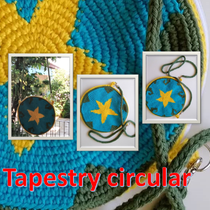 Meu projeto do curso: Tapestry circular: crie patterns e acessórios. Accessor, Design, Pattern Design, Fiber Arts, DIY, Crochet, and Textile Design project by Kátia Cristina - 03.30.2023