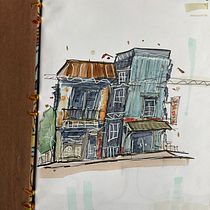 My project for course: Expressive Architectural Sketching with Colored Markers. Een project van  Schetsen,  Tekening,  Architecturale illustratie, Sketchbook y  Illustratie met inkt van noracumplido - 30.03.2023