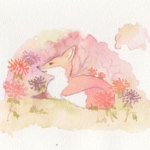 My project for course: Watercolor Illustration with Japanese Influence. Traditional illustration, Drawing, and Watercolor Painting project by rociocallisosa - 03.30.2023