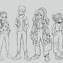 Meu projeto do curso: Desenho de personagens repletos de carisma. Projekt z dziedziny Projektowanie postaci, Sketching,  R, sunek, Stor, telling, Stor, board,  R, sunek art, st, czn i Narracja użytkownika Judi Azambuja Leote - 30.03.2023