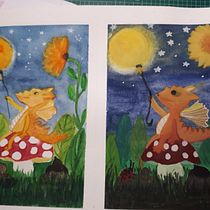 Mein Abschlussprojekt für den Kurs: Illustrationstechniken mit Aquarell und Gouache. Traditional illustration, Fine Arts, Painting, Watercolor Painting, Children's Illustration, and Gouache Painting project by Heike Grebe - 03.30.2023