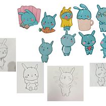 My project for course: Kawaii Illustration: Create Charming Characters. Un proyecto de Ilustración tradicional, Diseño de personajes y Manga de Tehila Bar - 30.03.2023