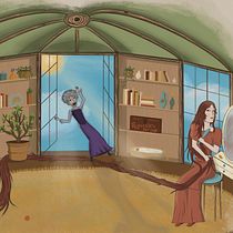 Rapunzle’s Freedom. Ilustração tradicional, Ilustração digital, Ilustração infantil, Pintura digital, e Álbum ilustrado projeto de Dani Ramsey - 30.03.2023