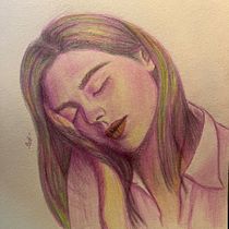 My project for course: Vibrant Portrait Drawing with Colored Pencils. Drawing, Portrait Drawing, Sketchbook, and Colored Pencil Drawing project by Trisny WR - 03.31.2023