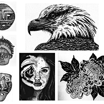 Mi proyecto del curso: Diseño de tatuajes Blackwork. Un projet de Illustration traditionnelle, Illustration numérique , et Conception de tatouage de Juan Murte Agudelo - 31.03.2023