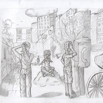 My project for course: Basic Principles of Drawing People from Imagination. Traditional illustration, Fine Arts, Sketching, Pencil Drawing, Drawing, Artistic Drawing, and Figure Drawing project by Angie - 04.01.2023