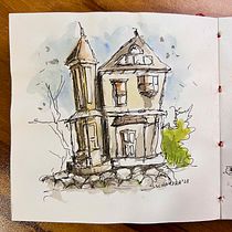 My project for course: Expressive Architectural Sketching with Colored Markers. Een project van  Schetsen,  Tekening,  Architecturale illustratie, Sketchbook y  Illustratie met inkt van Suchandra Das - 01.04.2023
