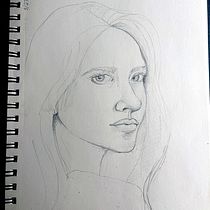 My project for course: Portrait Sketchbooking: Explore the Human Face. Un projet de Esquisse , Dessin, Dessin de portrait, Dessin artistique , et Carnet de croquis de Dominika Best - 28.03.2023