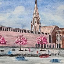 Mein Abschlussprojekt für den Kurs: Urban Sketching: Kreiere expressive Stadtlandschaften. Painting, Sketching, Drawing, Watercolor Painting, Sketchbook & Ink Illustration project by Renate - 04.01.2023