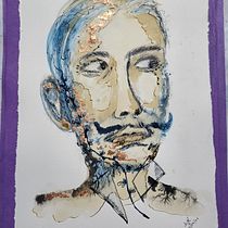 My project for course: Experimental Portraiture with Ink, Tea and Alcohol. Artes plásticas, Pintura, Desenho e Ilustração com tinta projeto de Noeleen Regazzoli - 02.04.2023