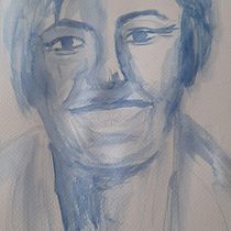 Mein Abschlussprojekt für den Kurs: Artistische Aquarellporträts. Fine Arts, Painting, Watercolor Painting, and Portrait Drawing project by sadlany - 04.02.2023