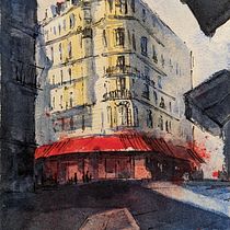My project for course: Architectural Sketching with Watercolor and Ink. Sketching, Drawing, Watercolor Painting, Architectural Illustration, Sketchbook & Ink Illustration project by Oleh Mazhukin - 04.03.2023