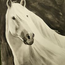 My project for course: Expressive Animal Portraits in Watercolor - Monochromatic horse. Un progetto di Illustrazione tradizionale, Pittura ad acquerello, Disegno realistico e Illustrazione naturalistica di renee_vdmerwe89 - 03.04.2023
